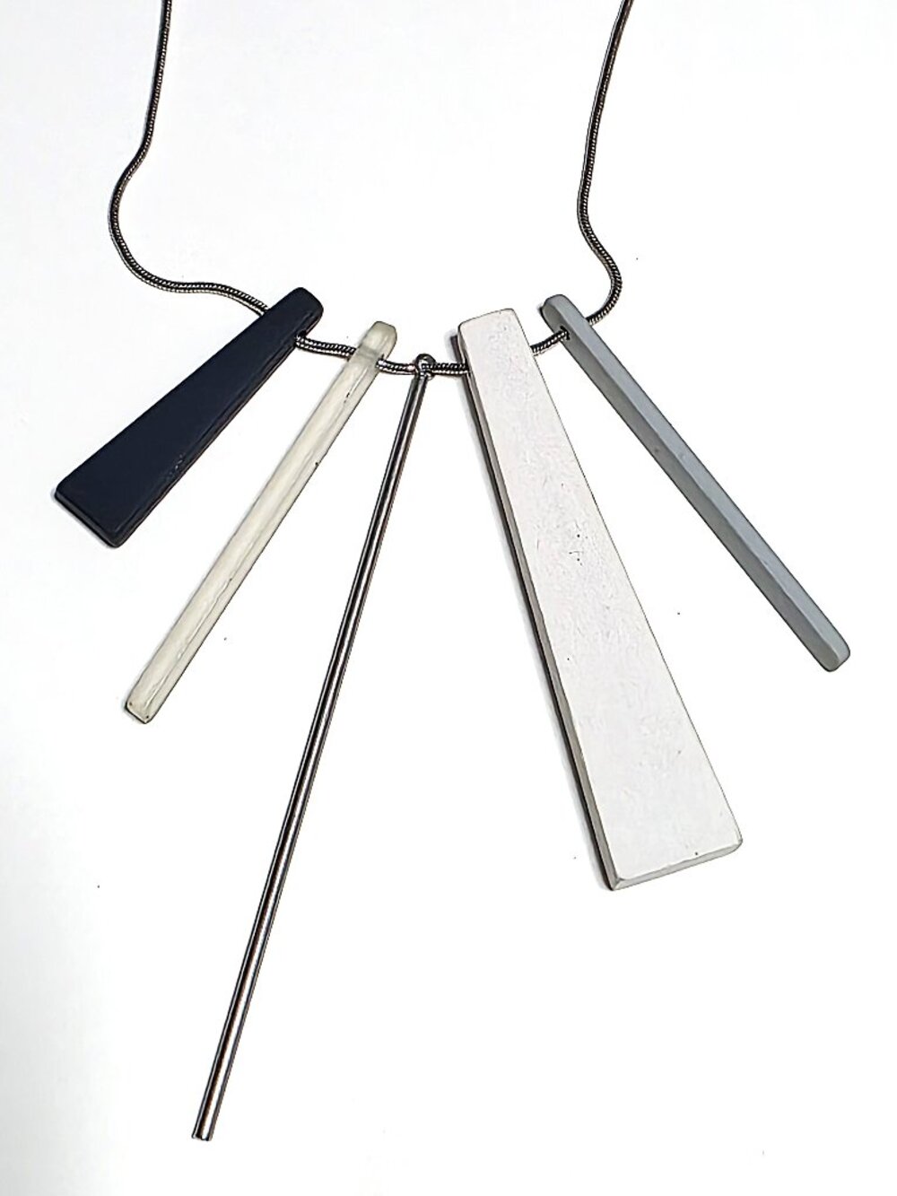 Geometric spike slider necklace